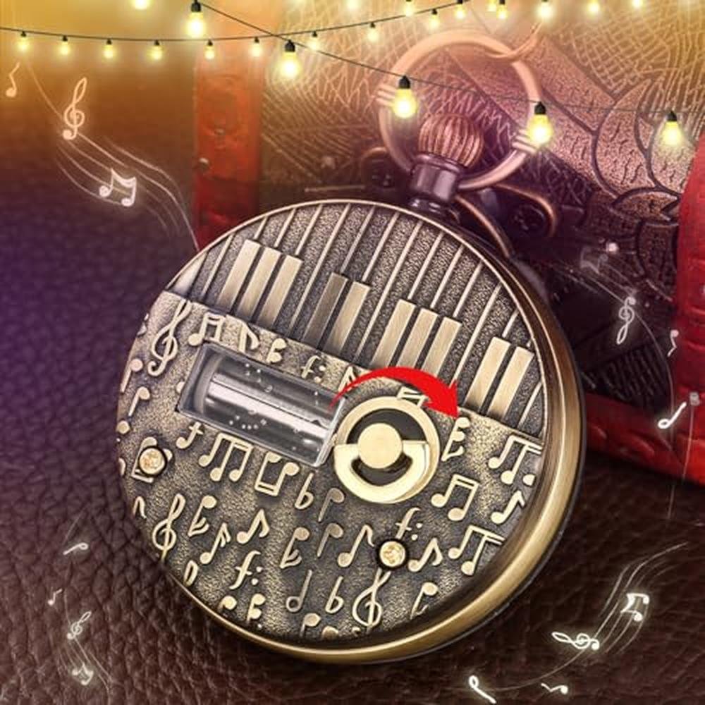 Pocket Watch: Fungorgt Bronze Pocket Watch Chain with – Side View