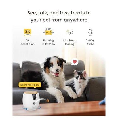 Furbo 360 Mini: 2K QHD Pet Camera with Rotating Treat – Side View