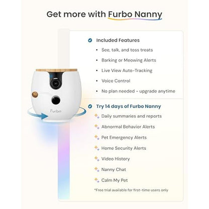 Furbo 360 Mini: 2K QHD Pet Camera with Rotating Treat – In Use