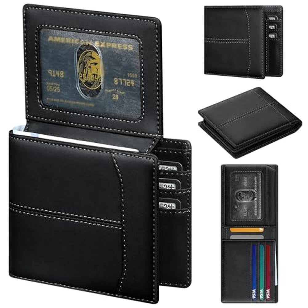 furid Leather Card Wallet For Men Slim: RFID Minimalist – Front View