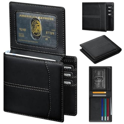 furid Leather Card Wallet For Men Slim: RFID Minimalist – Front View