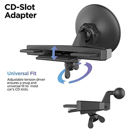 Galvanox Wireless Charging Car CD Slot Phone Holder – Side View