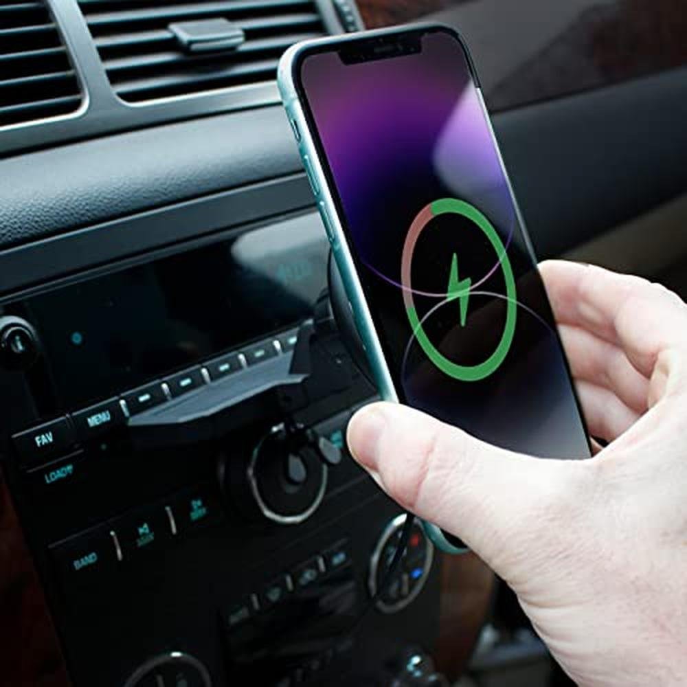 Galvanox Wireless Charging Car CD Slot Phone Holder – Close-up Detail