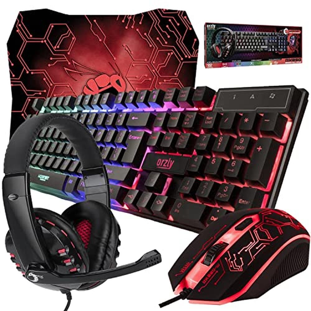 Gaming Mouse: Hornet RX-250 4-in-1 Edition Bundle – Front View