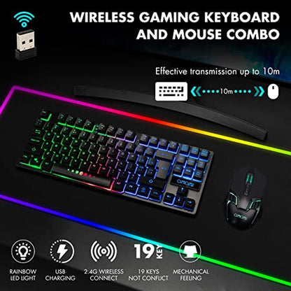 Gaming TKL: Rechargeable LED Backlit Tenkeyless Compact 87 – Close-up Detail