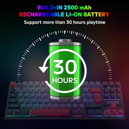 Gaming TKL: Rechargeable LED Backlit Tenkeyless Compact 87 – In Use