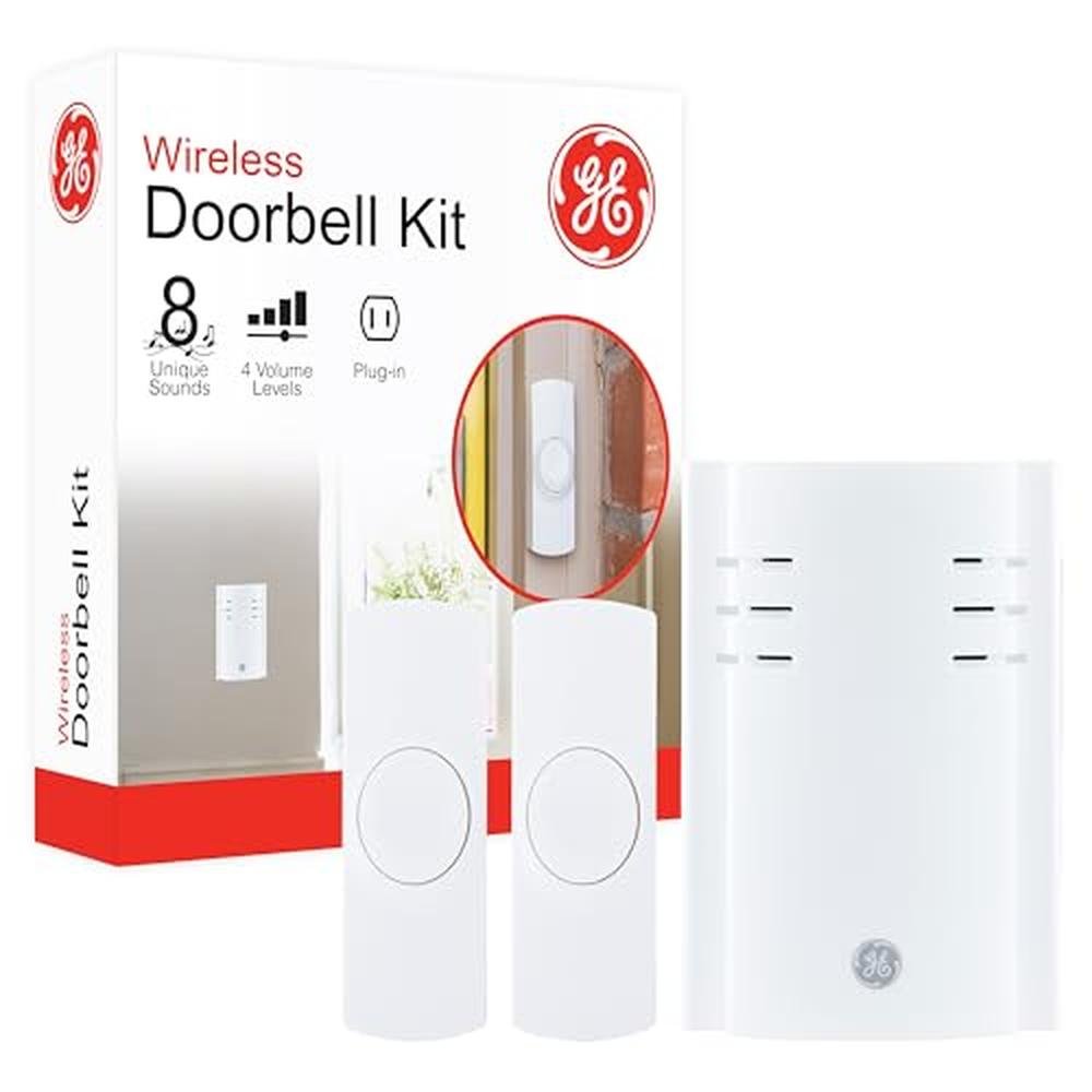 GE Wireless Doorbell Kit: Plug-In Receiver – Front View