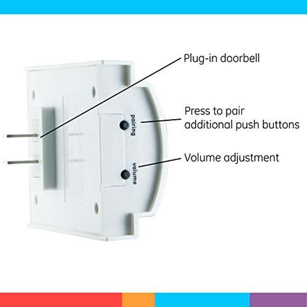 GE Wireless Doorbell Kit: Plug-In Receiver – Close-up Detail