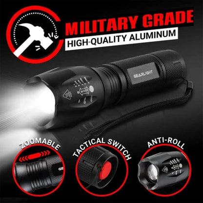 S1000 GearLight: GearLight S1000 LED Tactical Flashlight – Side View