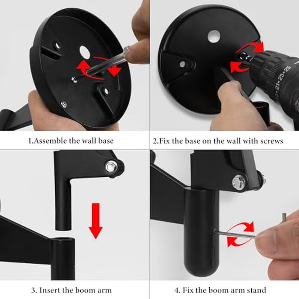 Microphone Arm: GEEKRIA for Creators Wall Mount Adapter – Close-up Detail