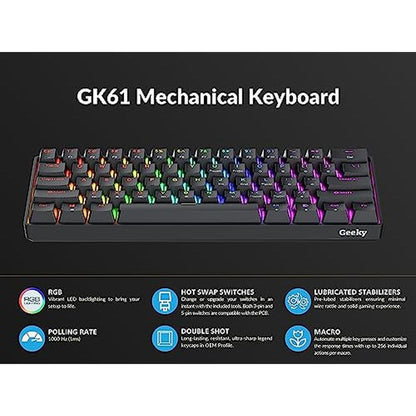 Mechanical Geeky: Geeky GK61 60% Hot Swappable Mechanical – Packaging