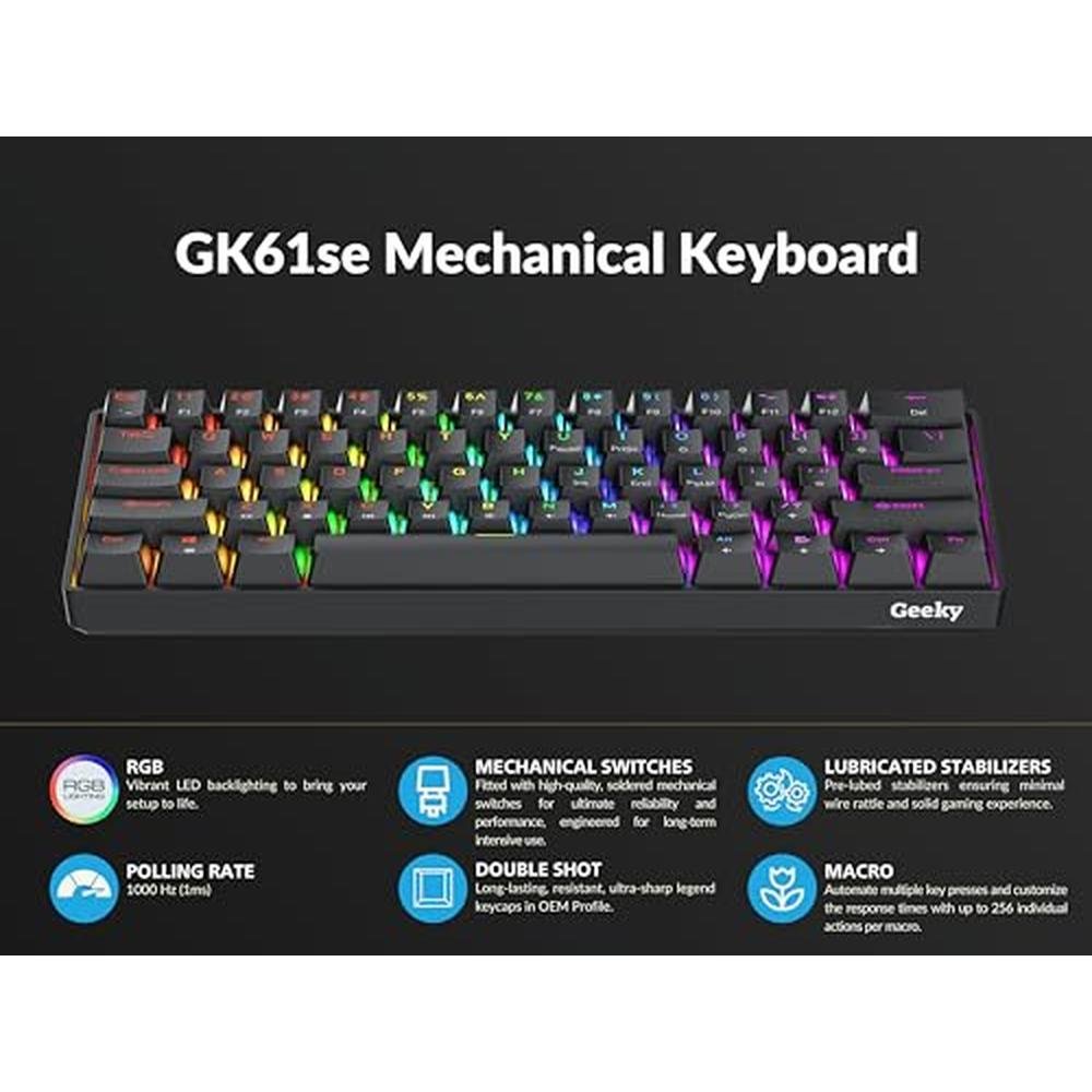 Mechanical Geeky: GK61 SE 60 Mechanical Gaming Keyboard – Packaging