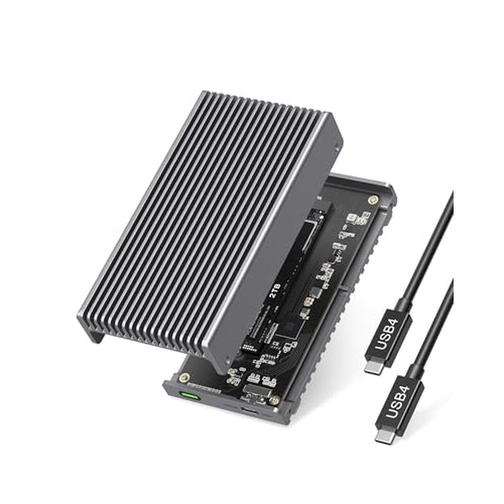 Enclosure Gewokliy: GEWOKLIY Noiseless 40Gbps M.2 NVMe – Front View