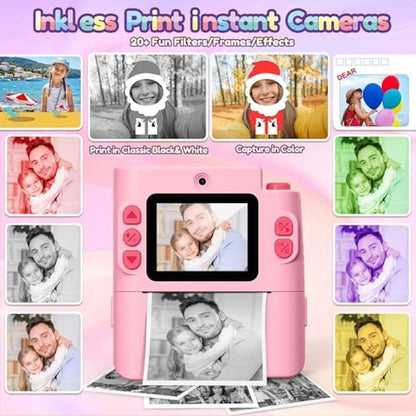 Girls Camera: Yunaking Instant Print Dual Lens Digital – Close-up Detail