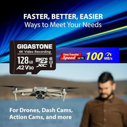 Gigastone 128GB Micro SD Card A2 V30 5-Pack – In Use