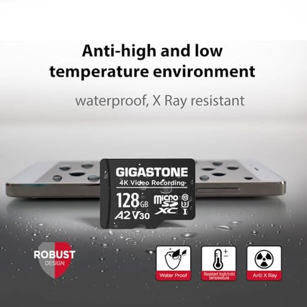 Gigastone 128GB Micro SD Card A2 V30 5-Pack – Packaging
