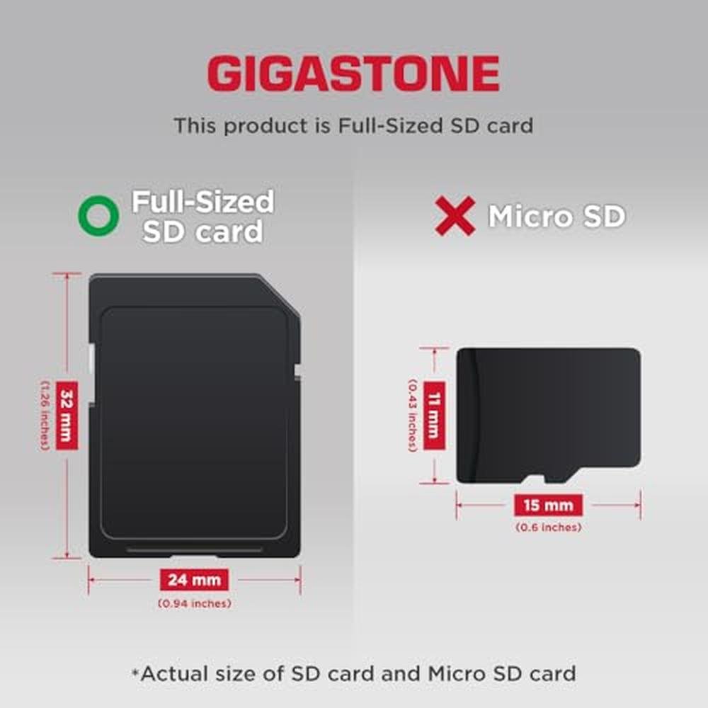 Full Gigastone 128GB SD Card: GIGASTONE UHS-I U1 Class 10 – Side View