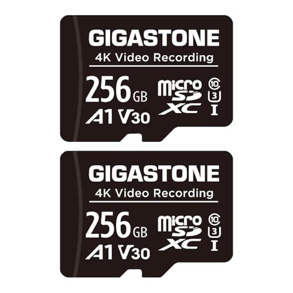 Gigastone 256GB Micro SD Card A1 V30 – Front View