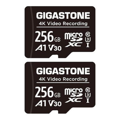 Gigastone 256GB Micro SD Card A1 V30 – Front View