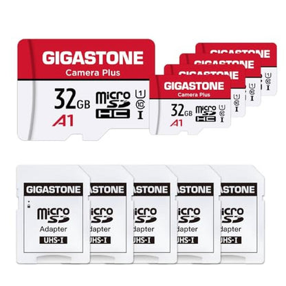 Gigastone 32GB: Micro SD Card 5-Pack – Front View