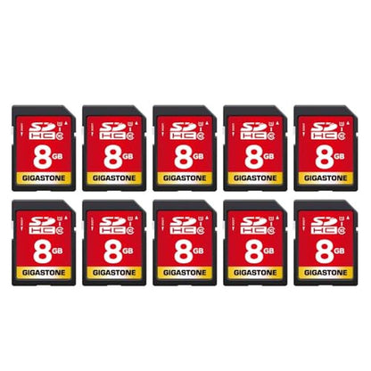 Gigastone 8GB SD Card: UHS-I U1 Class 10 SDHC Memory Card – Front View