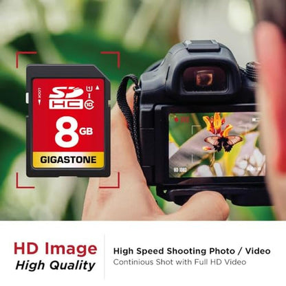 Gigastone 8GB SD Card: UHS-I U1 Class 10 SDHC Memory Card – In Use