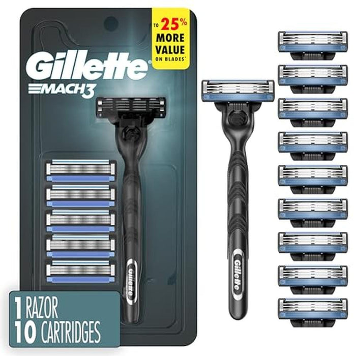 Razor Gillette: Gillette Mach3 Shaving Razor for Men – Front View