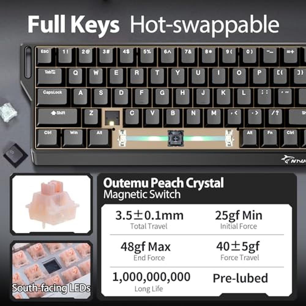 Gaming Keyboard: GAMAKAY NS68 Rapid Trigger Wired 65% Hall – Packaging