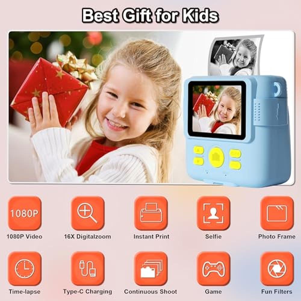 GKTZ Kids Instant Print Camera – Side View