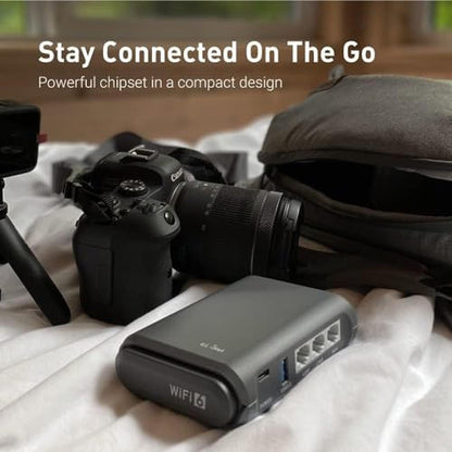 GL.iNet GL-AXT1800 (Slate AX) Portable Travel Router – Side View