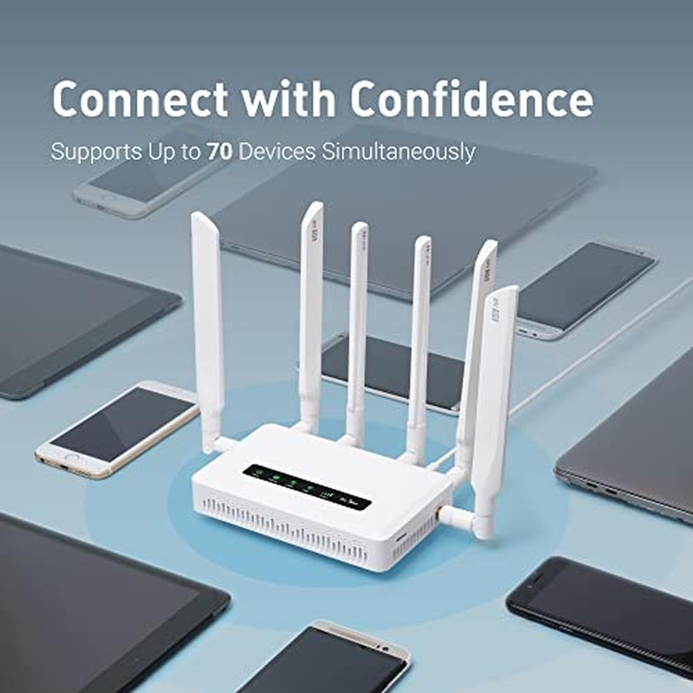 GL.iNet GL-X3000 (Spitz AX) Cellular Gateway 5G Router for – Side View