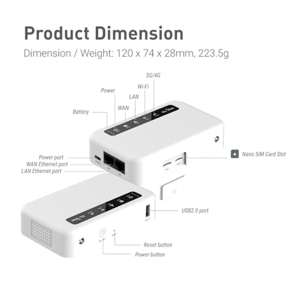 GL.iNet GL-XE300 (Puli) 4G LTE Industrial IoT Gateway – Side View