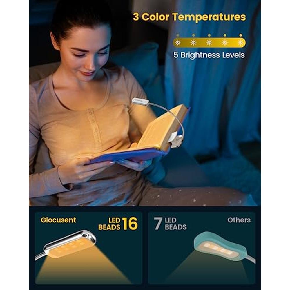 Light Book: Glocusent Posh Premium Book Light – Side View