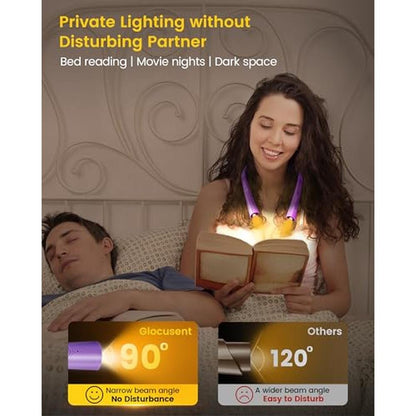 Reading Light: Glocusent Upgraded LED Neck Reading Light – In Use