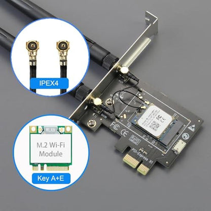 WiFi: GLOTRENDS WA01 M.2 E Key to PCIe X1 WiFi Bluetooth – Packaging