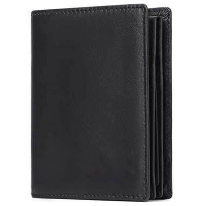 GOIACII Wallets for Men Large Capacity Genuine Leather RFID – Front View