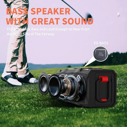 Golf Cart Speaker: MAGOLFIN 36H Playtime 30W Stereo Sound – Close-up Detail