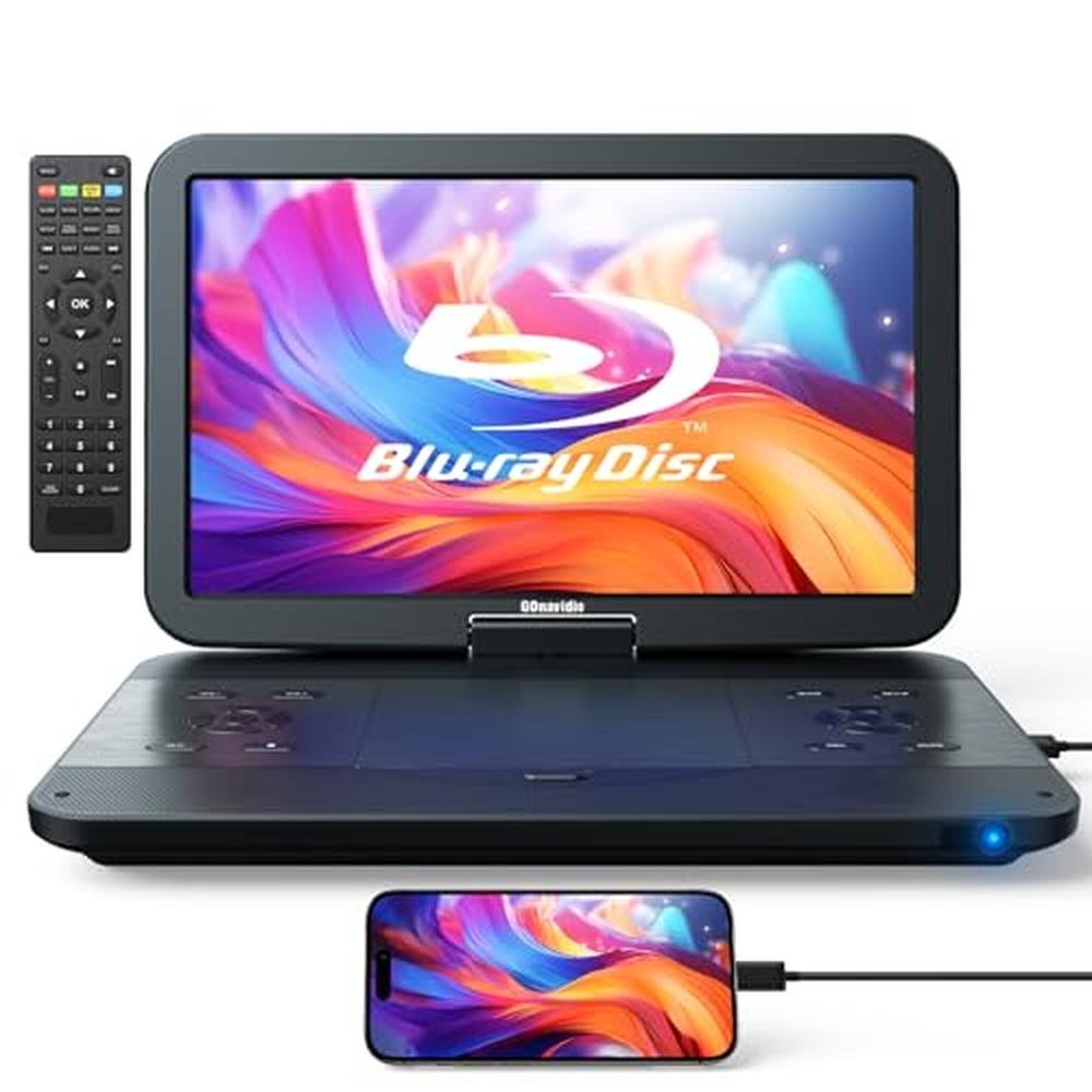 GOnavidio 17.6 Portable Blu Ray DVD Player – Front View