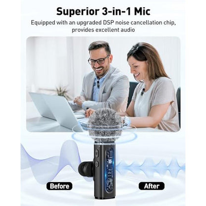 Recording Clip: GoorDik Wireless Lavalier Microphone 4-in-1 – Close-up Detail