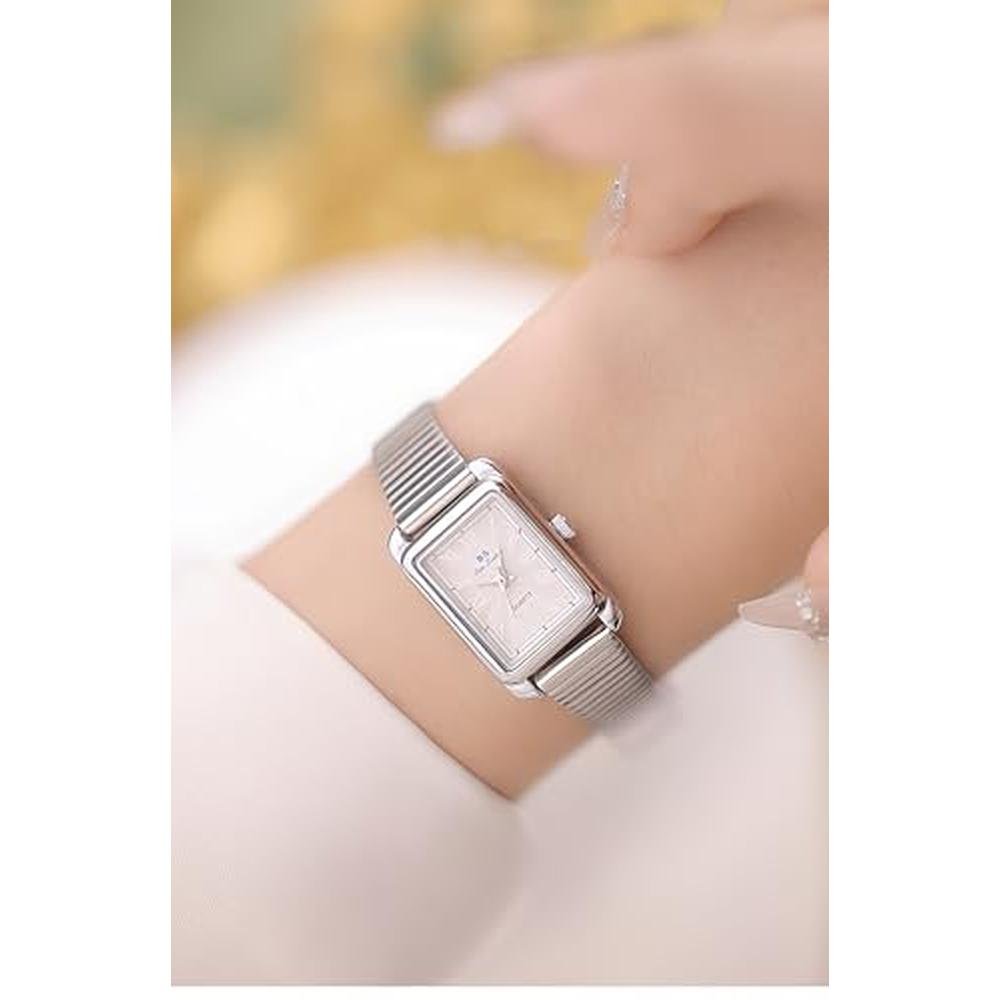 Women Watch: Gosasa Luxury Elegant Rectangle Roman Numeral – Side View