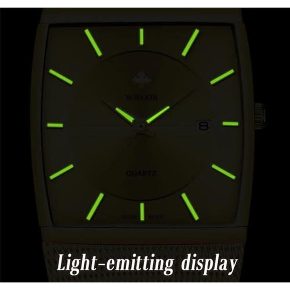 Gosasa Men Watch: Classic Analog Quartz Date – Side View