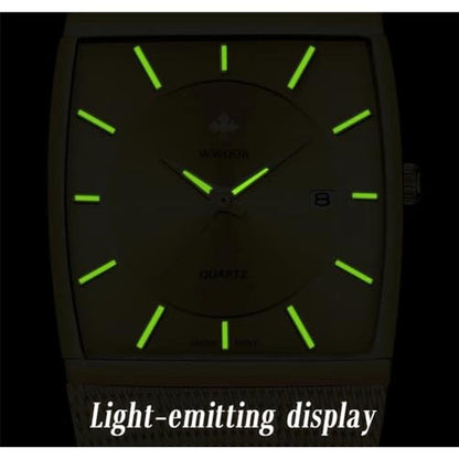 Gosasa Men Watch: Classic Analog Quartz Date – Side View