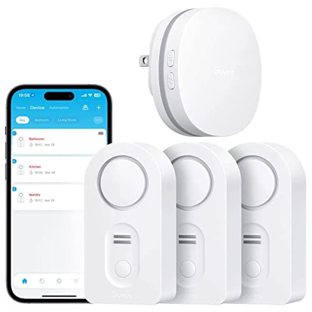 Govee WiFi Water Leak Detector 3 Packs – Front View