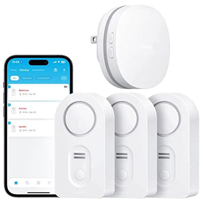 Govee WiFi Water Leak Detector 3 Packs – Front View