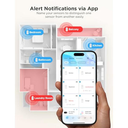 Govee WiFi Water Leak Detector 3 Packs – In Use