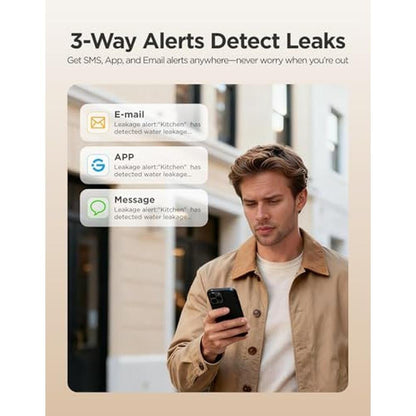GoveeLife Upgraded Smart Water Leak Detector 1s with 1804 – Side View