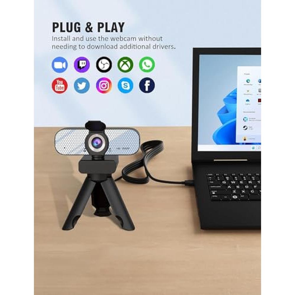 Webcam GOZVRPU: GOZVRPU 1080P HD Webcam with Built-in – In Use