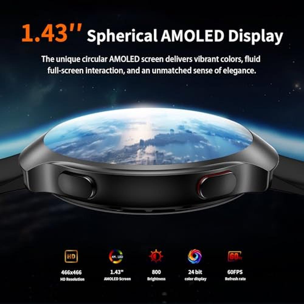 GPS Watch: SOUYIE SW-9 AI ChatGPT Fitness Smartwatch – Side View