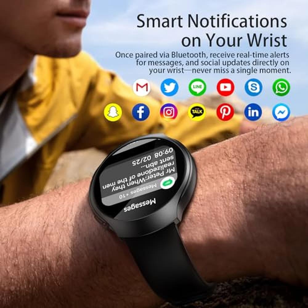 GPS Watch: SOUYIE SW-9 AI ChatGPT Fitness Smartwatch – In Use