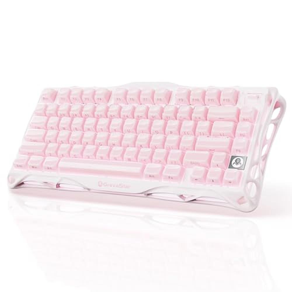 Keyboard Gravastar: GravaStar Mercury K1 75% Pink Wireless – Front View